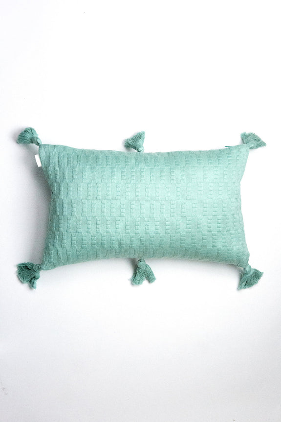 Antigua Pillow - Faded Aqua Solid