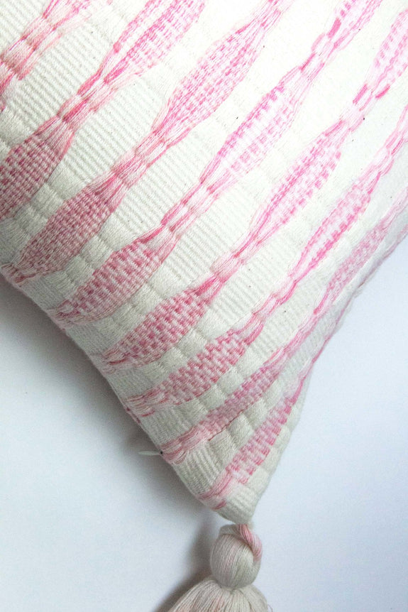 Backordered: Antigua Pillow- Faded Pink Stripe