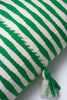 Antigua Pillow - Grass Green Stripe - Archive New York
