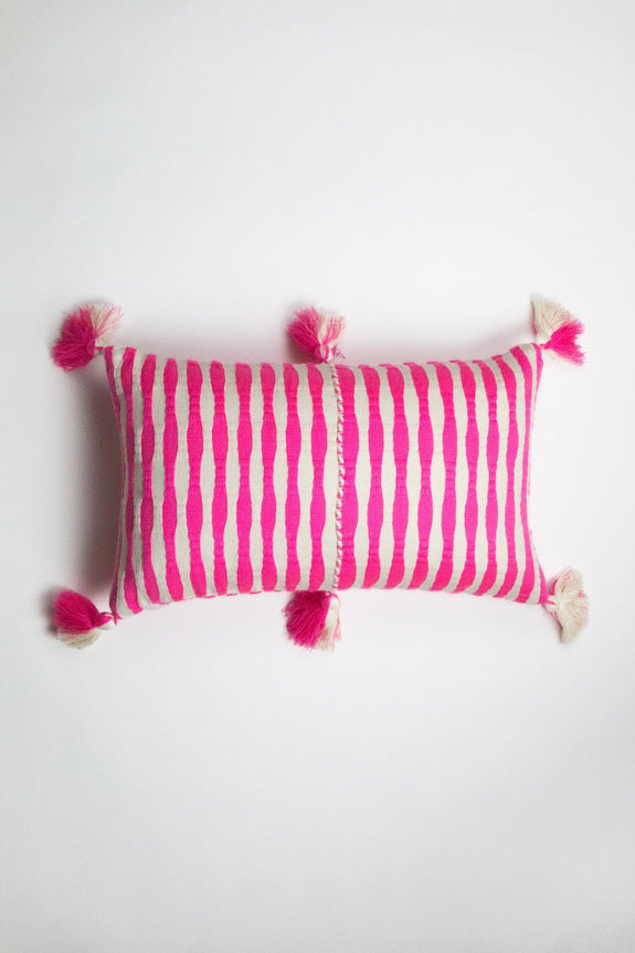Antigua Pillow - Neon Pink Square