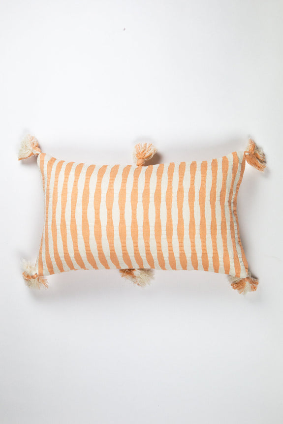 Antigua Pillow - Peach Stripe