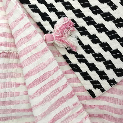 Backordered: Antigua Pillow- Faded Pink Stripe