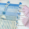 Antigua Pillow - Natural Faded Indigo 20"x20" - Archive New York