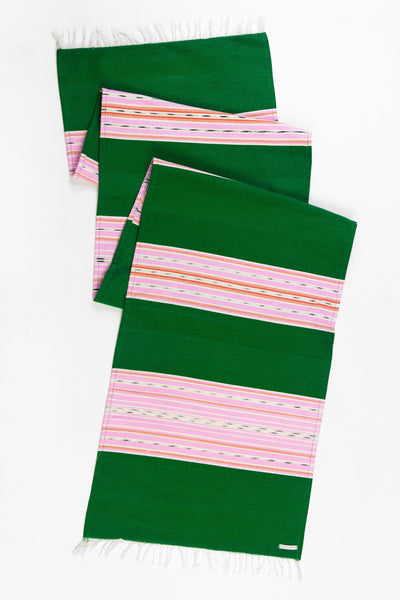 Cantel Runner - Grass & Pink