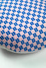 Checkered Blue and Pink Brocade Pillows - Archive New York