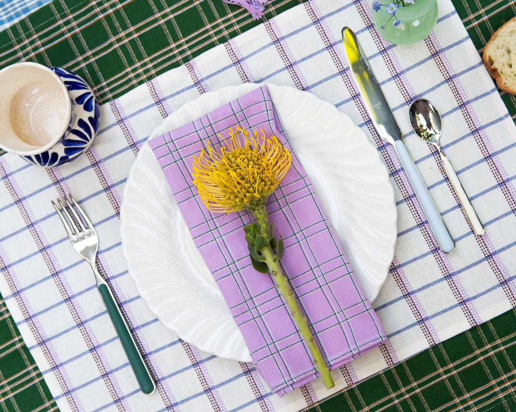 Chiapas Plaid Lilac Napkin - Archive New York