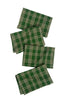 Chiapas Plaid Forest Green Cocktail Napkins, Set of 4 - Archive New York
