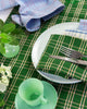 Chiapas Plaid Forest Green Cocktail Napkins, Set of 4 - Archive New York