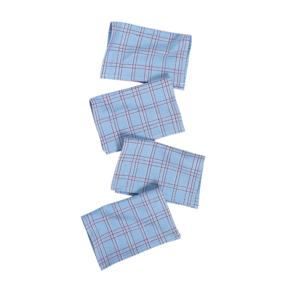 Shop LC Set of 35 Navy Color Checkered Pattern Dish Cloths Ultra-Soft Cotton Reusable Birthday Gifts, Size: 12 x 12, Blue