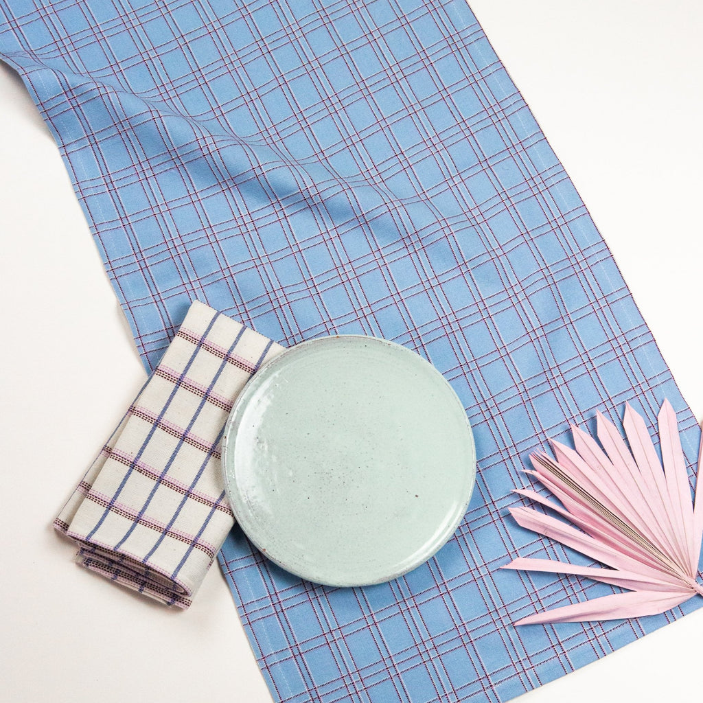 Chiapas Plaid Light Blue Table Runner – Archive New York Chiapas Plaid Light Blue Table Runner – Archive New York