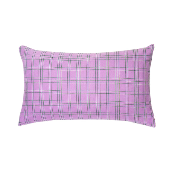 Chiapas Plaid Lilac Pillow 12" x 20"