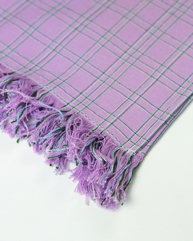 Chiapas Plaid Lilac Kitchen Towel - Archive New York