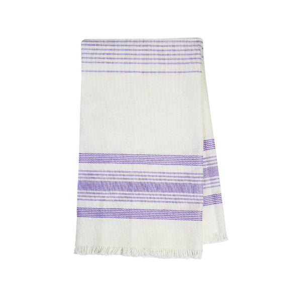 White &amp; Lilac Kitchen Towel