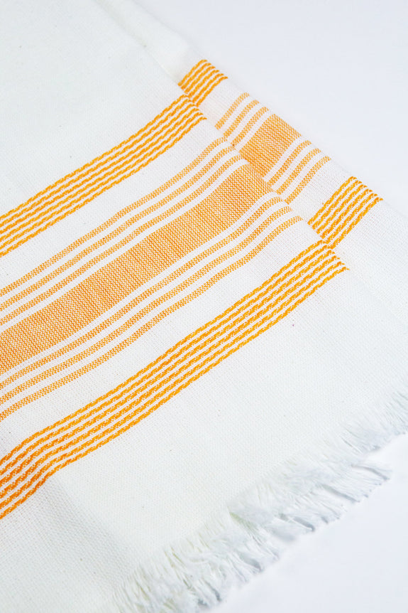 White &amp; Orange Kitchen Towel
