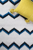 Zapotec Blue & Black Zig Zag Rug 6 - Archive New York