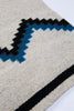 Zapotec Blue & Black Zig Zag Rug 6 - Archive New York