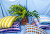 Santiago Grid Pillow - Royal and Baby Pink - Archive New York