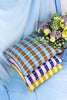 Santiago Grid Pillow - Royal and Baby Pink - Archive New York