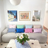 Antigua Pillow - Medium Blue / Fuchsia - Archive New York