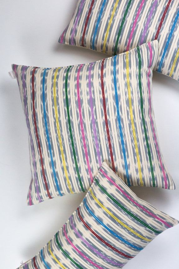 Manuela Jaspé Grey Rainbow Pillow