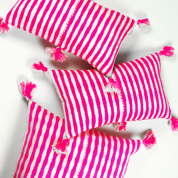 Antigua Pillow - Neon Pink