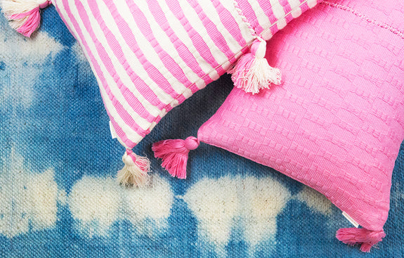 Antigua Pillow - Bubblegum Pink Solid