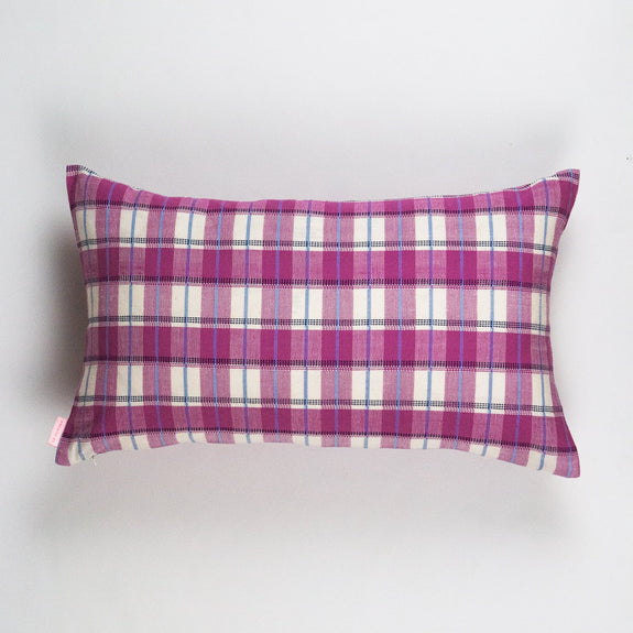 Backordered: San Andres Gingham Pink & White Pillow
