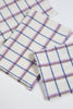 San Lucas Plaid White Cocktail Napkins Set of 4 - Archive New York