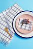 San Lucas Plaid White Kitchen Towel - Archive New York