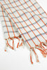 San Lucas Plaid White & Orange Kitchen Towel - Archive New York