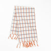 San Lucas Plaid White & Orange Kitchen Towel - Archive New York