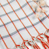San Lucas Plaid White & Orange Kitchen Towel - Archive New York