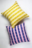 Santiago Grid Pillow - Royal and Baby Pink - Archive New York
