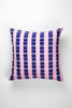 Santiago Grid Pillow - Royal and Baby Pink - Archive New York