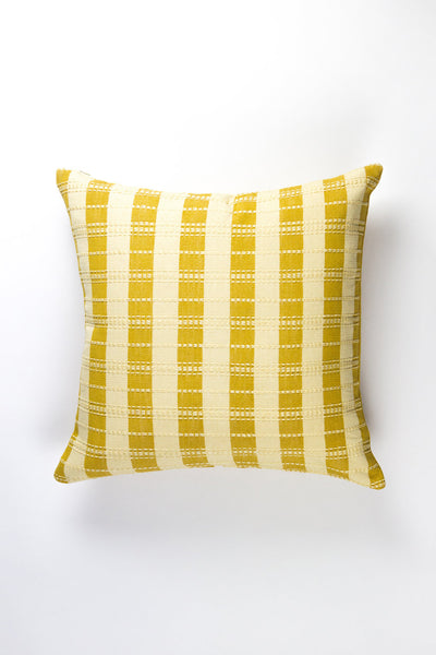 Santiago Grid Pillow - Butter
