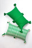 Antigua Pillow - Grass Green Stripe - Archive New York