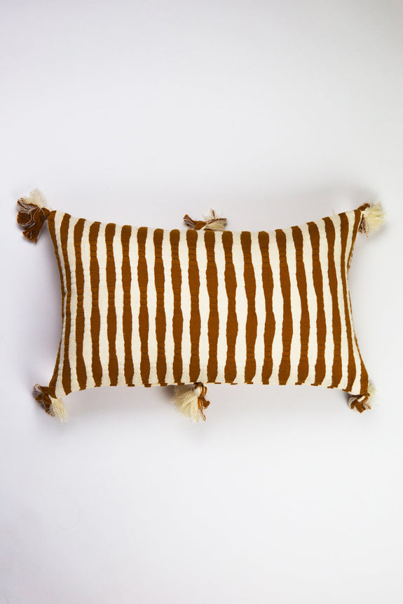 Antigua Pillow - Umber Stripe