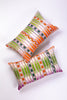 Vintage Ikat Orange and Green Pillow - Archive New York