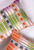 Vintage Ikat Orange and Green Pillow - Archive New York