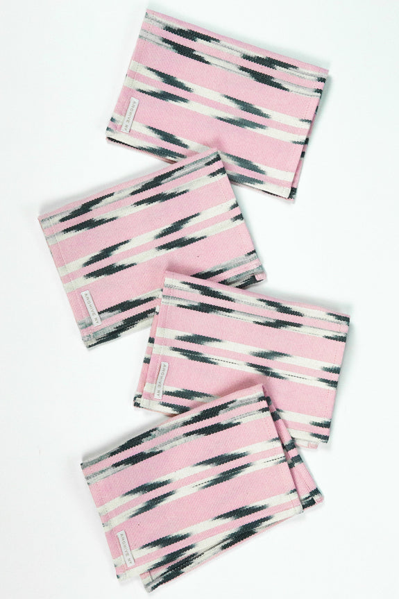 Xela Light Pink Jaspe Cocktail Napkins Set of 4