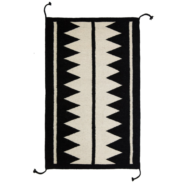 Zapotec Black & Ivory Rug #5