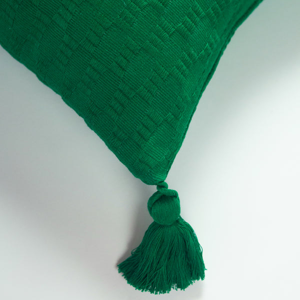 Antigua Pillow - Emerald solid